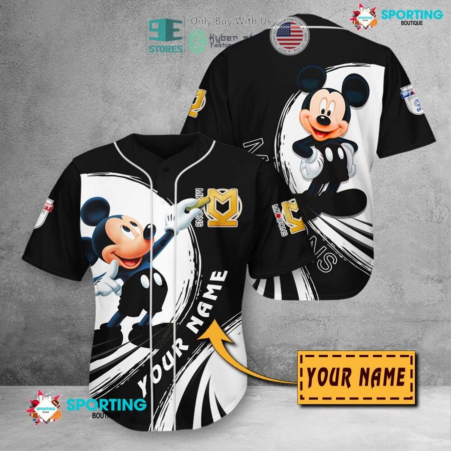 NEW Mickey mouse Milton Keynes Dons Custom Name Polo Shirt 11 personalized mickey mouse milton keynes dons 3d shirt hoodie 11 57600