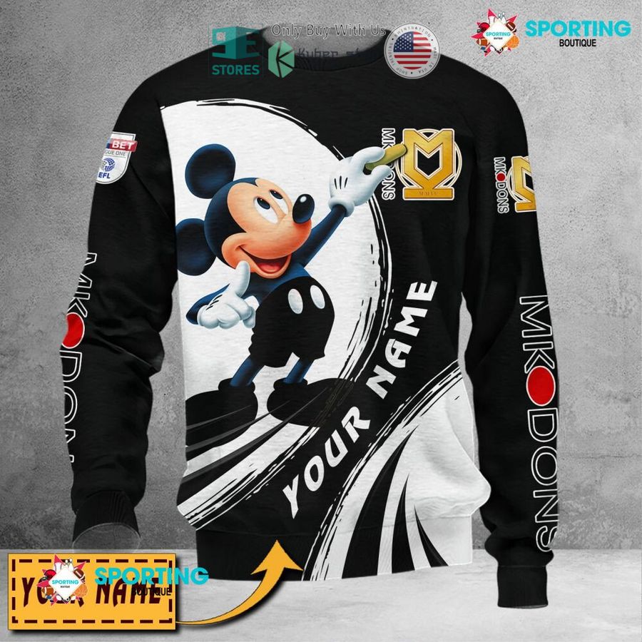 NEW Mickey mouse Milton Keynes Dons Custom Name Polo Shirt 5 personalized mickey mouse milton keynes dons 3d shirt hoodie 5 55059