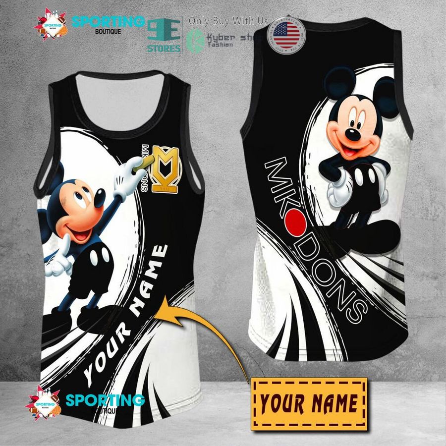 NEW Mickey mouse Milton Keynes Dons Custom Name Polo Shirt 9 personalized mickey mouse milton keynes dons 3d shirt hoodie 9 55636