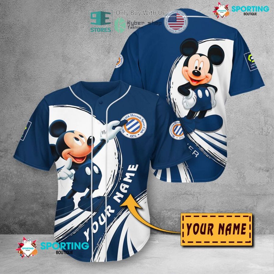 NEW Mickey mouse Montpellier HSC Custom Name Polo Shirt 11 personalized mickey mouse montpellier hsc 3d shirt hoodie 11 97966
