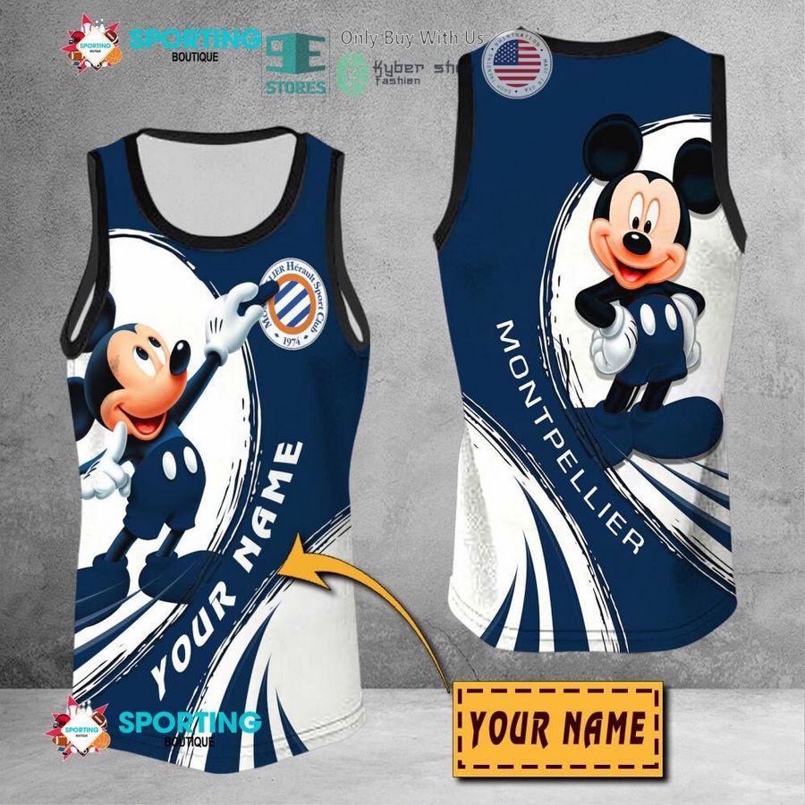 NEW Mickey mouse Montpellier HSC Custom Name Polo Shirt 9 personalized mickey mouse montpellier hsc 3d shirt hoodie 9 55743