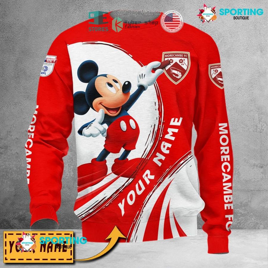 NEW Mickey mouse Morecambe F.C Custom Name Polo Shirt 5 personalized mickey mouse morecambe f c 3d shirt hoodie 5 51754