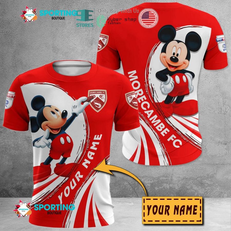 NEW Mickey mouse Morecambe F.C Custom Name Polo Shirt 8 personalized mickey mouse morecambe f c 3d shirt hoodie 8 66938