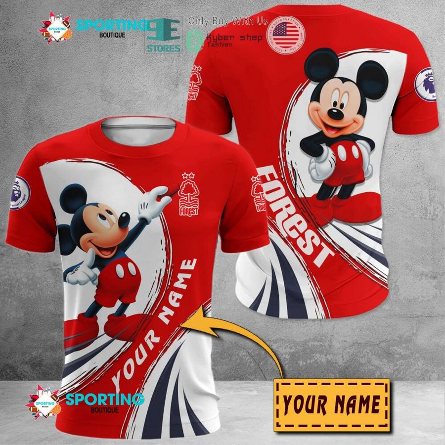 NEW Mickey mouse Nottingham Forest F.C Custom Name Polo Shirt 8 personalized mickey mouse nottingham forest f c 3d shirt hoodie 8 19198