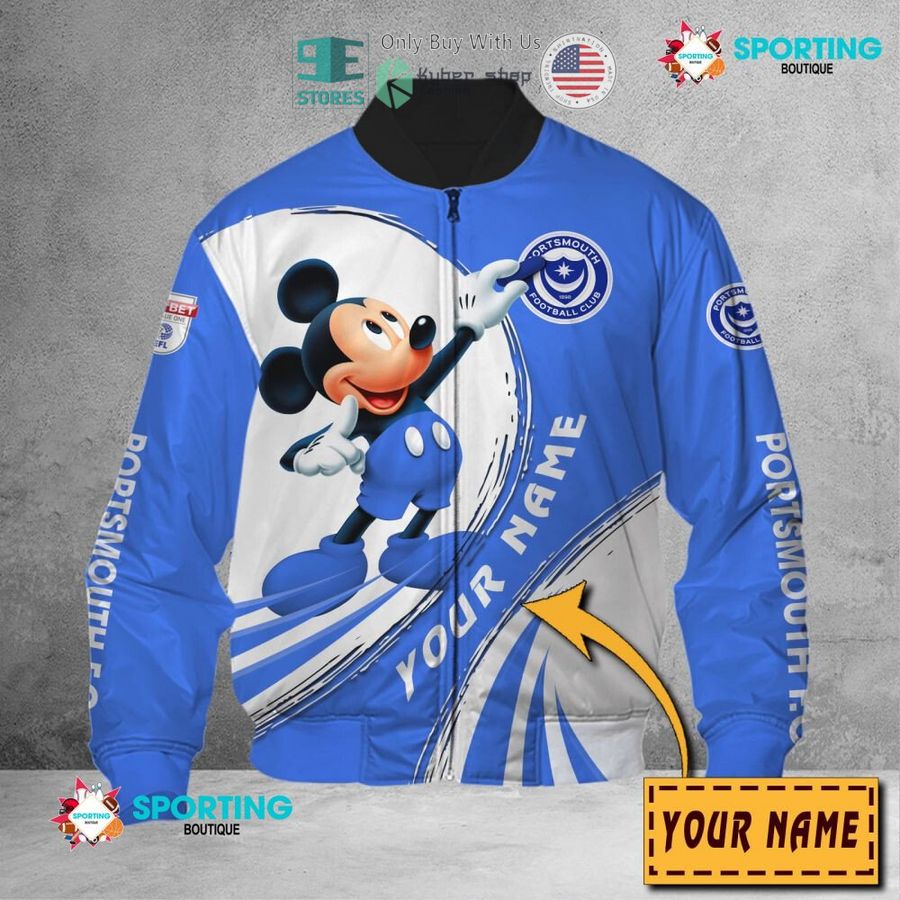 NEW Mickey mouse Portsmouth F.C Custom Name Polo Shirt 7 personalized mickey mouse portsmouth f c 3d shirt hoodie 7 1051