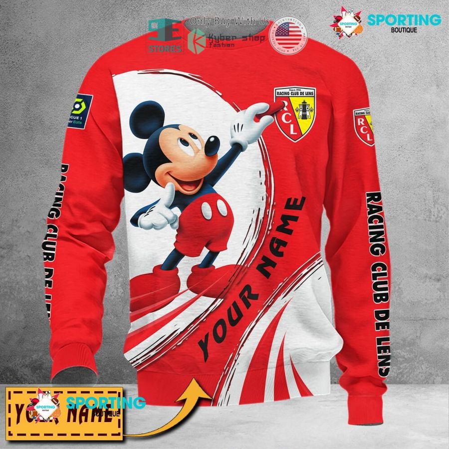 NEW Mickey mouse Racing Club de Lens Custom Name Polo Shirt 5 personalized mickey mouse racing club de lens 3d shirt hoodie 5 75781
