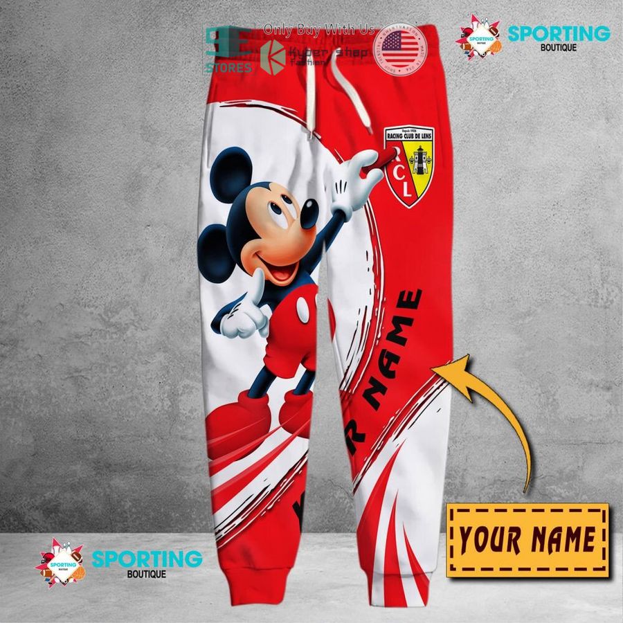 NEW Mickey mouse Racing Club de Lens Custom Name Polo Shirt 6 personalized mickey mouse racing club de lens 3d shirt hoodie 6 42214