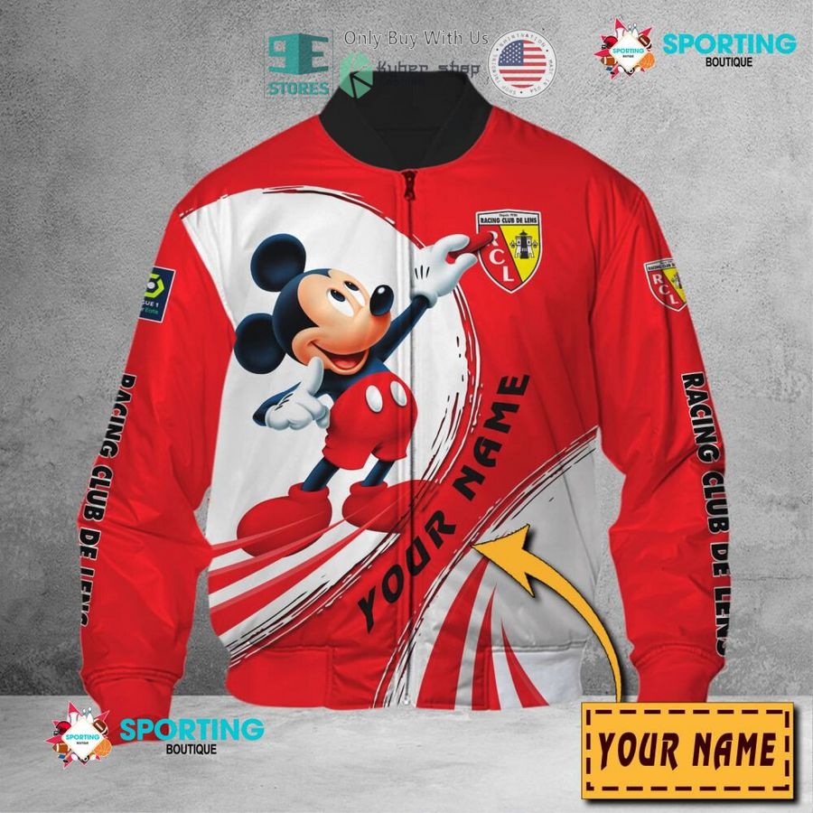 NEW Mickey mouse Racing Club de Lens Custom Name Polo Shirt 7 personalized mickey mouse racing club de lens 3d shirt hoodie 7 92041