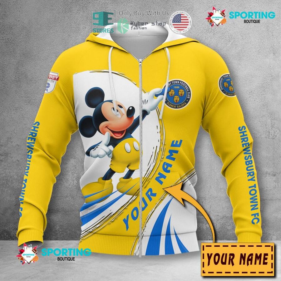 NEW Mickey mouse Shrewsbury Town Custom Name Polo Shirt 4 personalized mickey mouse shrewsbury town 3d shirt hoodie 4 47858
