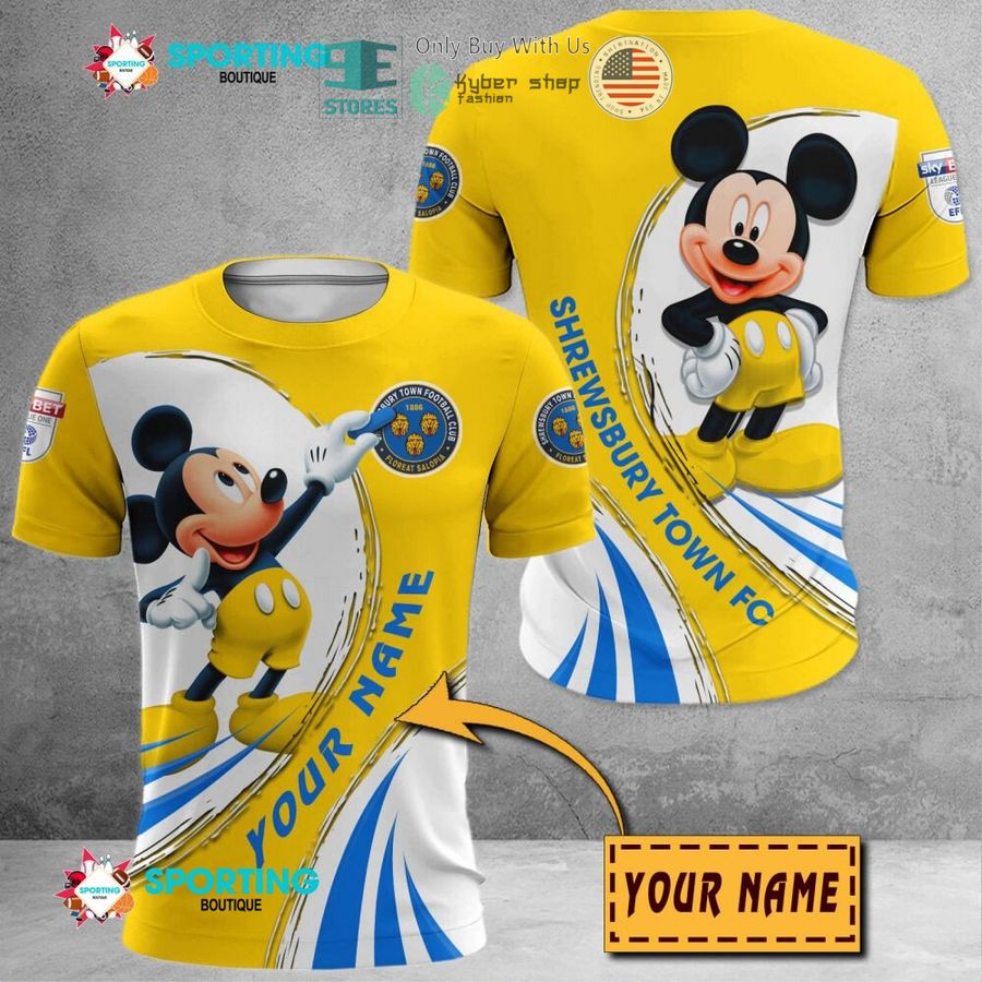 NEW Mickey mouse Shrewsbury Town Custom Name Polo Shirt 8 personalized mickey mouse shrewsbury town 3d shirt hoodie 8 79632