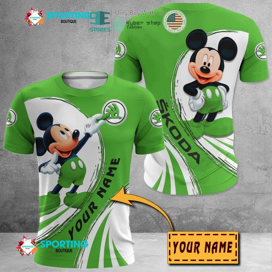 NEW Mickey mouse Skoda Custom Name Polo Shirt 8 personalized mickey mouse skoda 3d shirt hoodie 8 12710