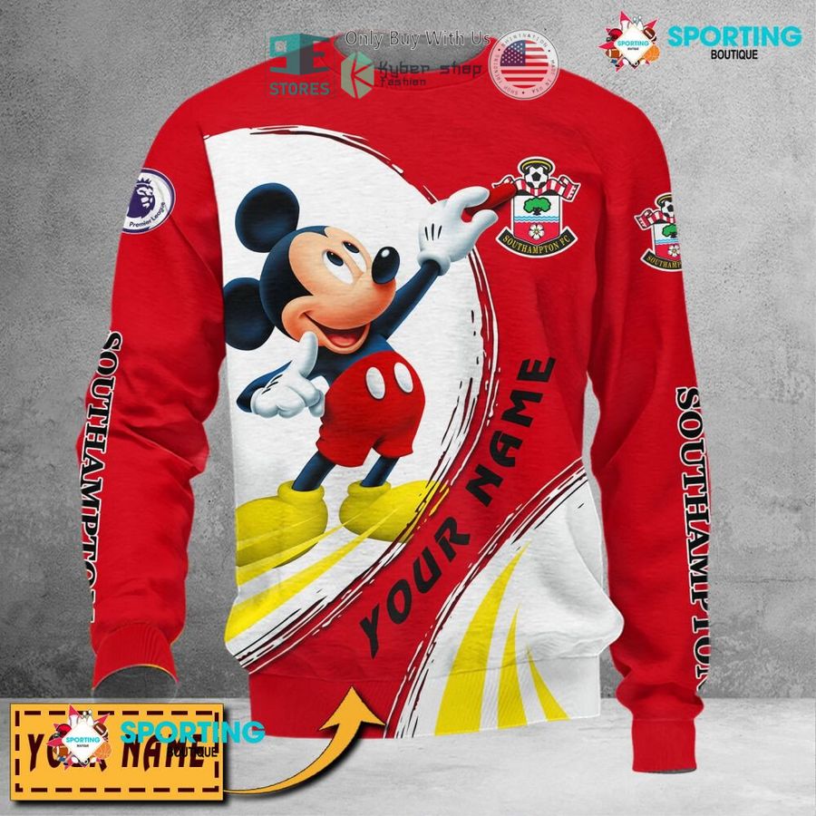 NEW Mickey mouse Southampton FC Custom Name Polo Shirt 5 personalized mickey mouse southampton fc 3d shirt hoodie 5 64437