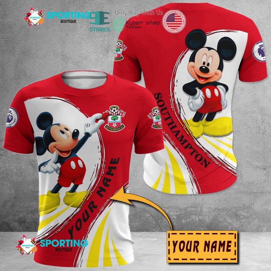 NEW Mickey mouse Southampton FC Custom Name Polo Shirt 8 personalized mickey mouse southampton fc 3d shirt hoodie 8 92246