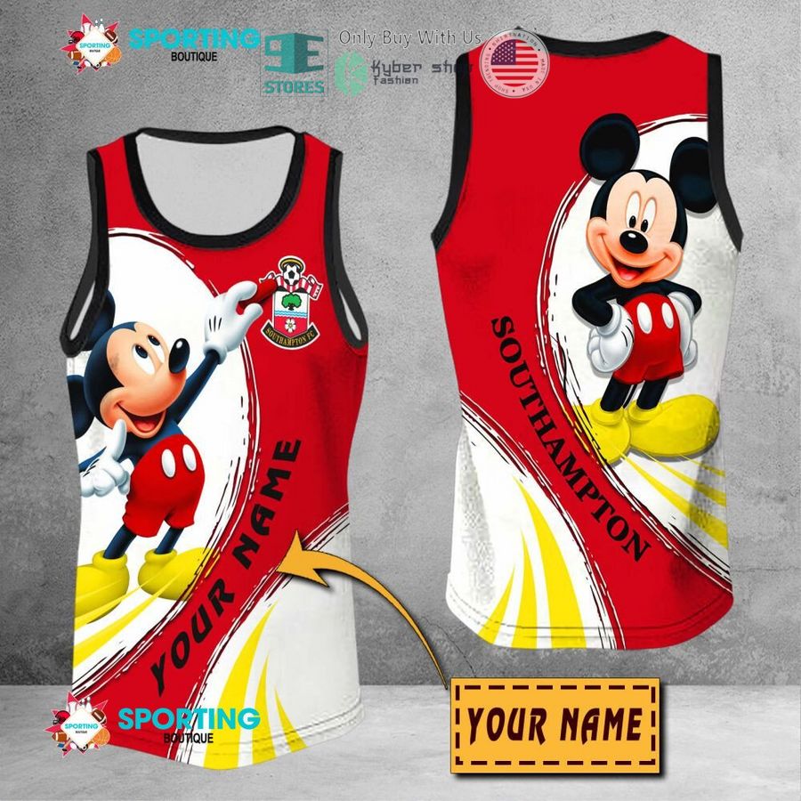 NEW Mickey mouse Southampton FC Custom Name Polo Shirt 9 personalized mickey mouse southampton fc 3d shirt hoodie 9 88336