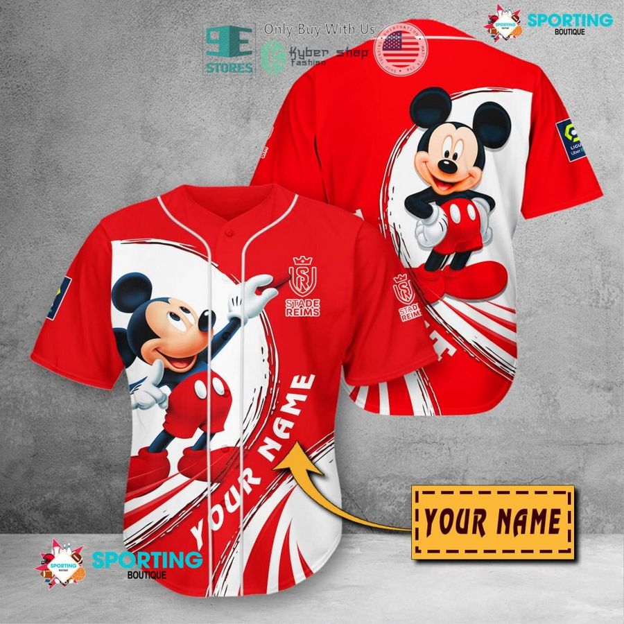 NEW Mickey mouse Stade de Reims Custom Name Polo Shirt 11 personalized mickey mouse stade de reims 3d shirt hoodie 11 75701