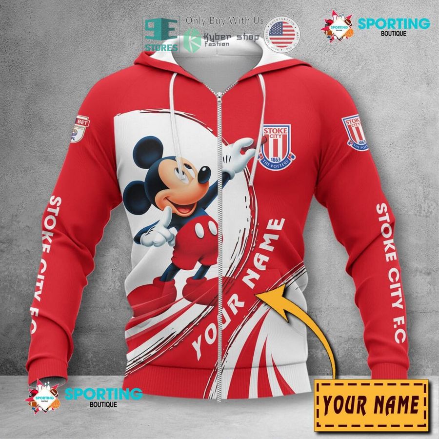 NEW Mickey mouse Stoke City F.C Custom Name Polo Shirt 4 personalized mickey mouse stoke city f c 3d shirt hoodie 4 4809