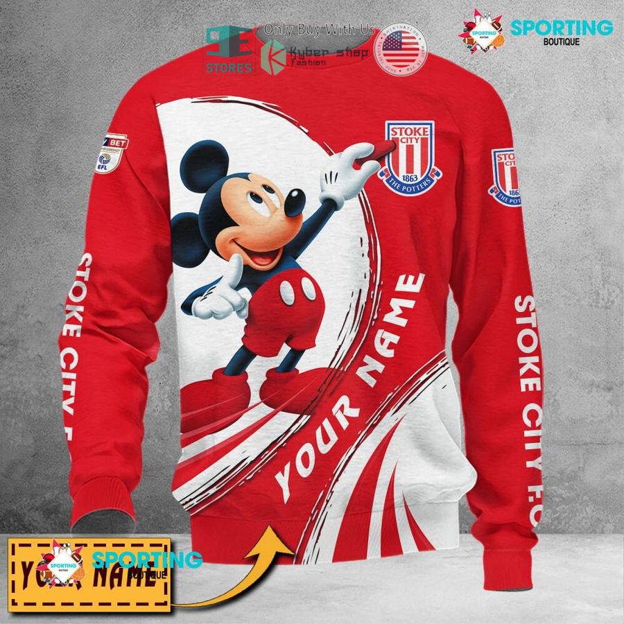 NEW Mickey mouse Stoke City F.C Custom Name Polo Shirt 5 personalized mickey mouse stoke city f c 3d shirt hoodie 5 41044