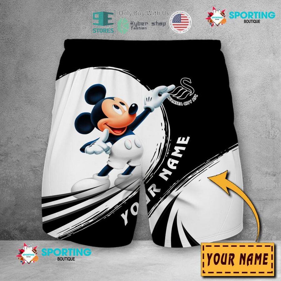 NEW Mickey mouse Swansea City A.F.C Custom Name Polo Shirt 10 personalized mickey mouse swansea city a f c 3d shirt hoodie 10 41087