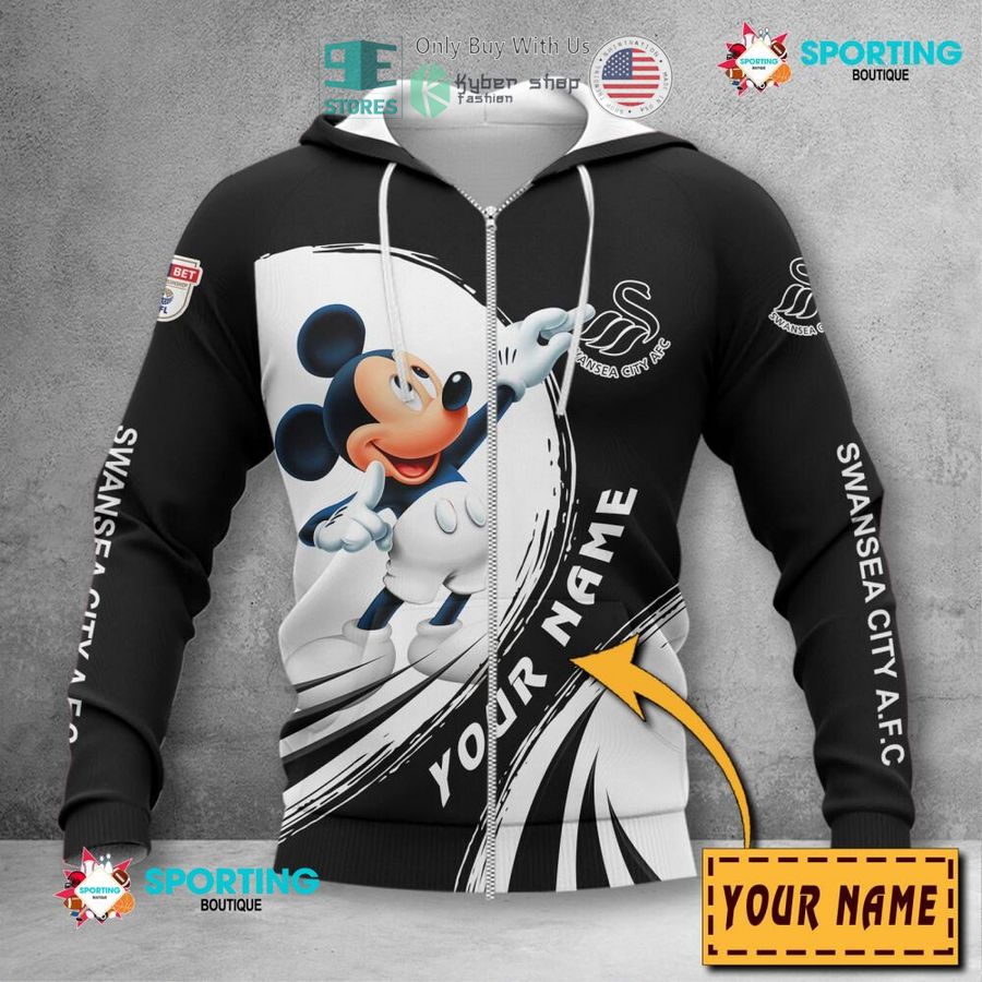 NEW Mickey mouse Swansea City A.F.C Custom Name Polo Shirt 4 personalized mickey mouse swansea city a f c 3d shirt hoodie 4 36186
