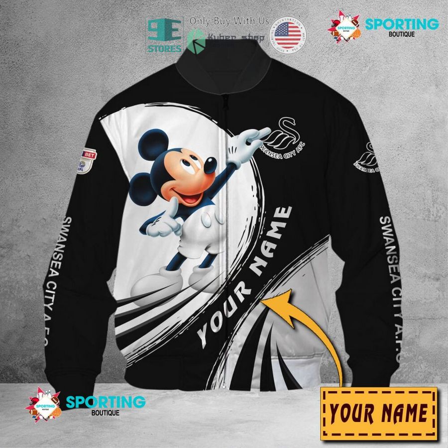 NEW Mickey mouse Swansea City A.F.C Custom Name Polo Shirt 7 personalized mickey mouse swansea city a f c 3d shirt hoodie 7 72989