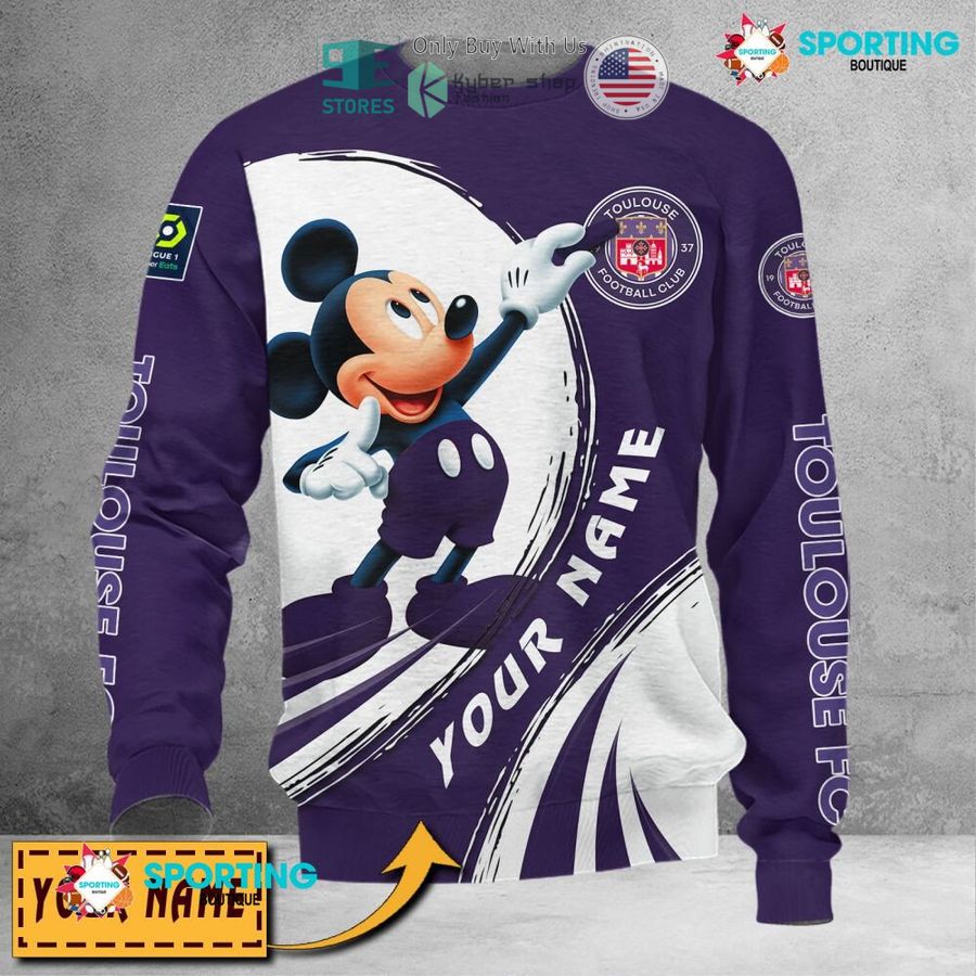 NEW Mickey mouse Toulouse Football Club Custom Name Polo Shirt 5 personalized mickey mouse toulouse football club 3d shirt hoodie 5 32012