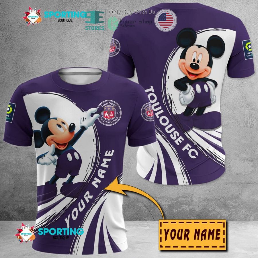 NEW Mickey mouse Toulouse Football Club Custom Name Polo Shirt 8 personalized mickey mouse toulouse football club 3d shirt hoodie 8 20753