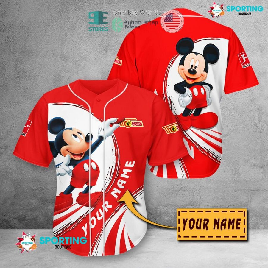 NEW Mickey mouse Union Berlin Custom Name Polo Shirt 11 personalized mickey mouse union berlin 3d shirt hoodie 11 10820