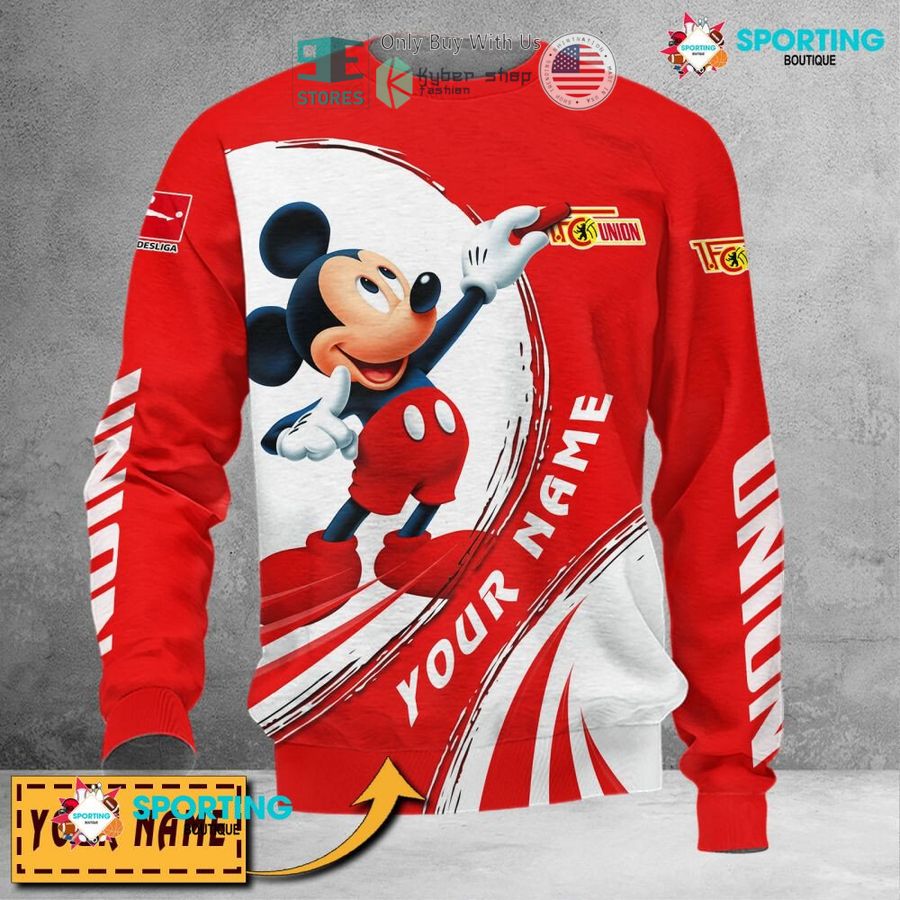 NEW Mickey mouse Union Berlin Custom Name Polo Shirt 5 personalized mickey mouse union berlin 3d shirt hoodie 5 655