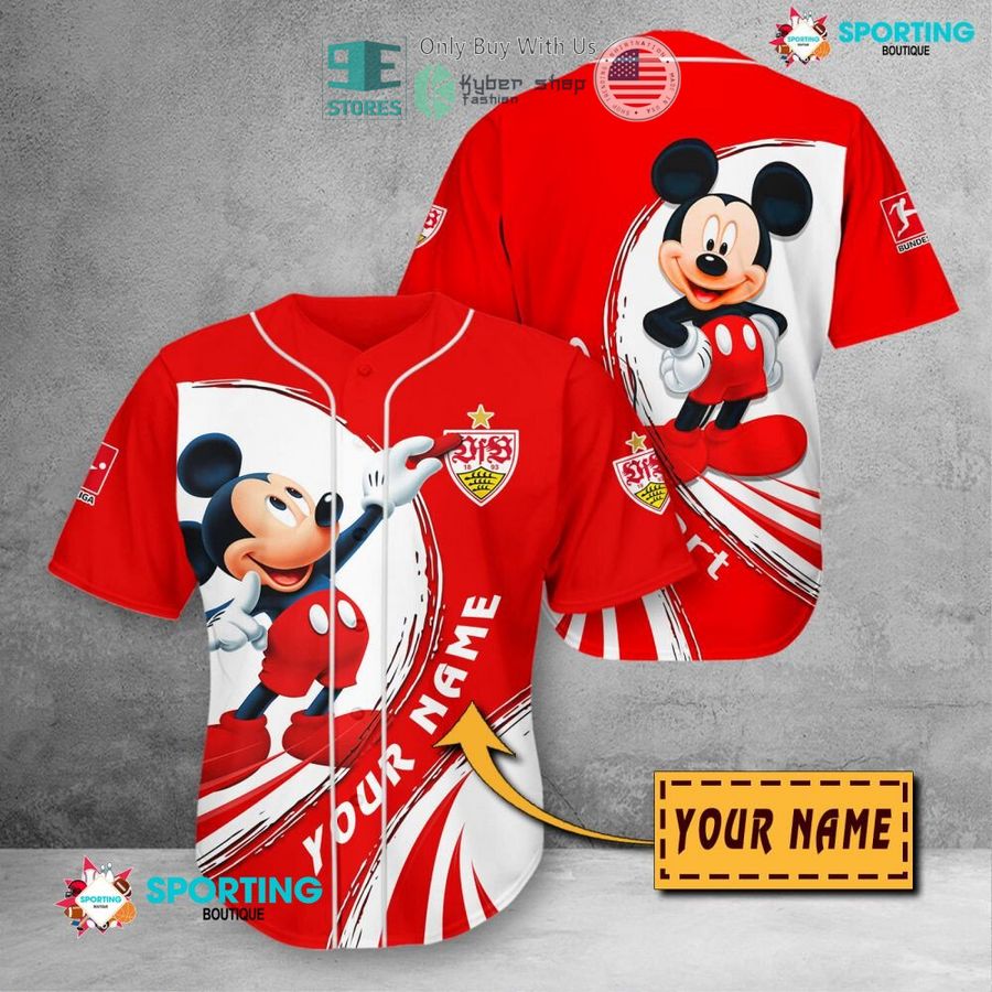 NEW Mickey mouse VfB Stuttgart Custom Name Polo Shirt 11 personalized mickey mouse vfb stuttgart 3d shirt hoodie 11 77374