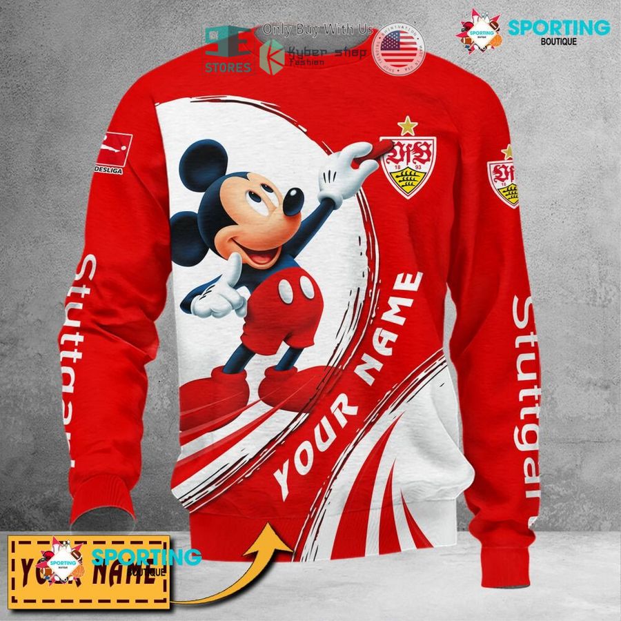 NEW Mickey mouse VfB Stuttgart Custom Name Polo Shirt 5 personalized mickey mouse vfb stuttgart 3d shirt hoodie 5 88808