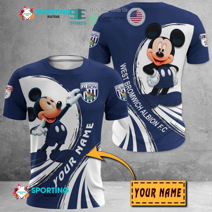 NEW Mickey mouse West Bromwich Albion F.C Custom Name Polo Shirt 8 personalized mickey mouse west bromwich albion f c 3d shirt hoodie 8 79860