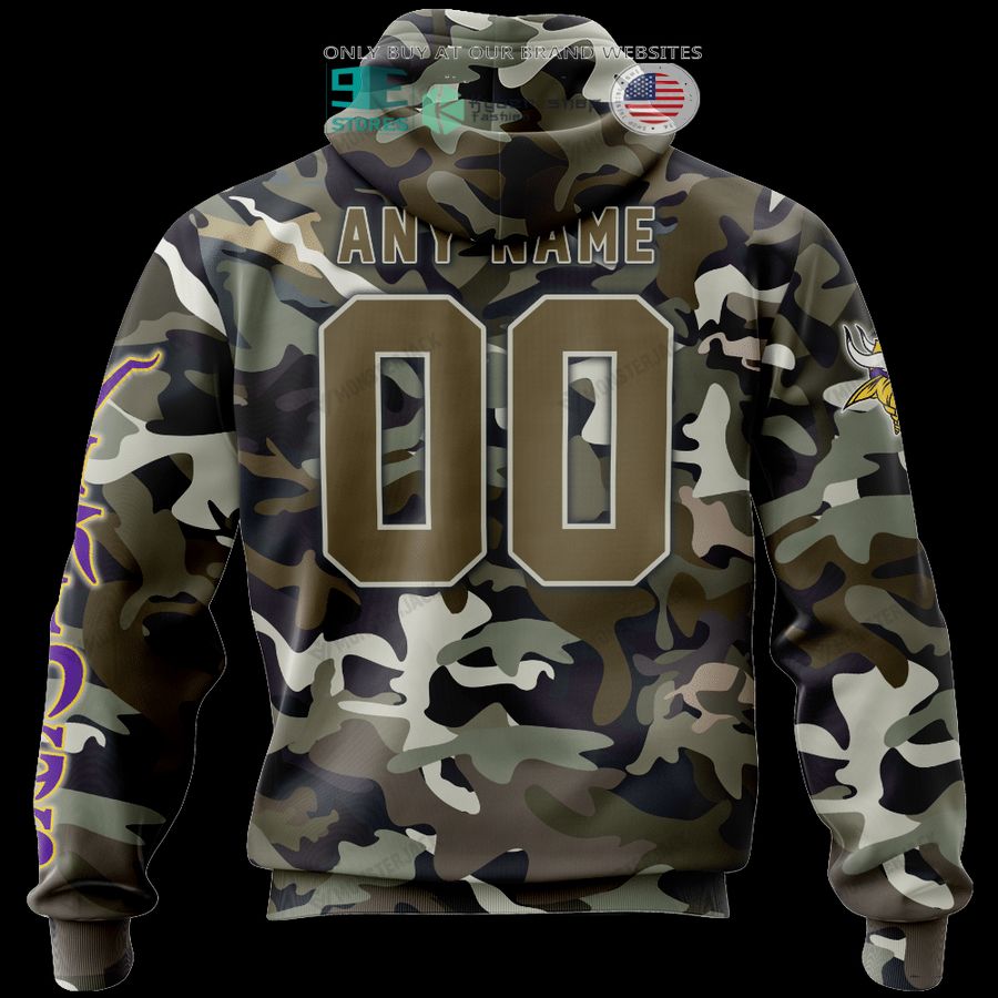 NEW Minnesota Vikings Skull Camo Custom Name Hoodie, Shirt 4 personalized minnesota vikings skull camo 3d shirt hoodie 4 37713
