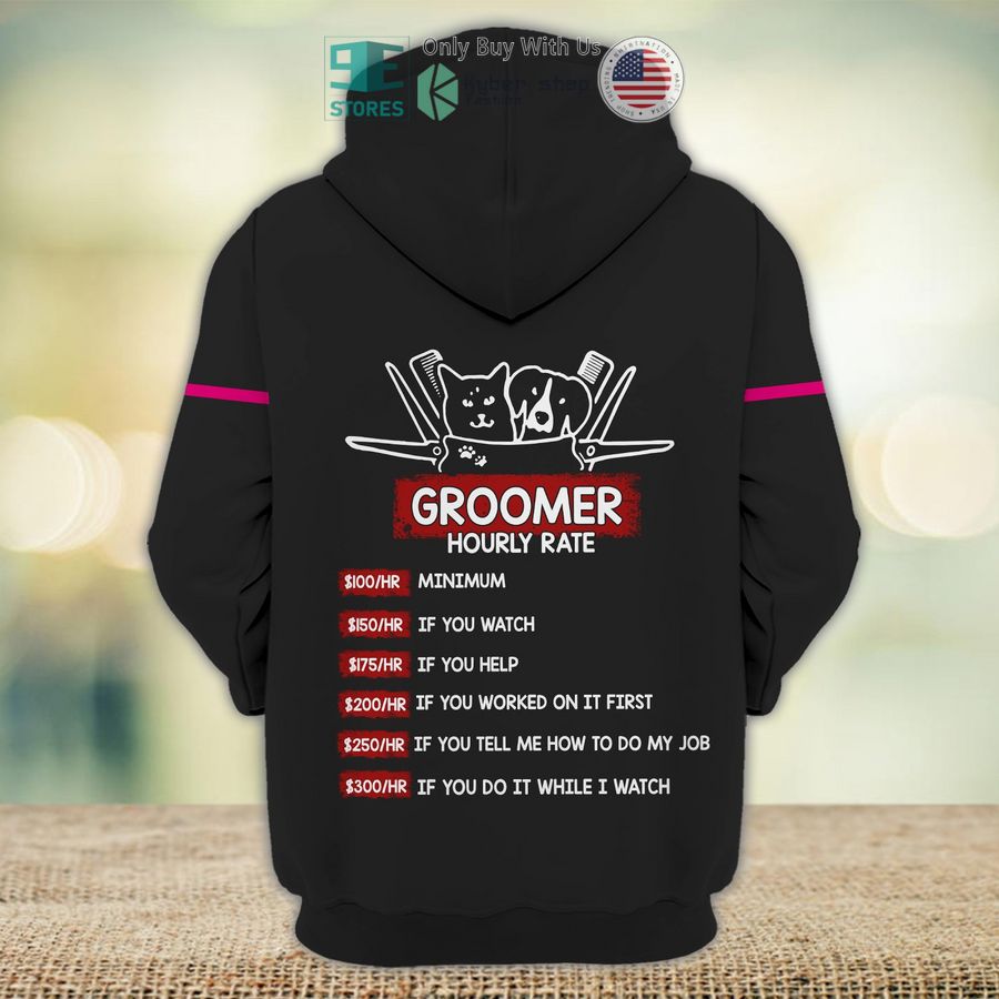 NEW My Craft Dog Groomer Pet Groomer Uniform Pink Salon Pet Custom Name Zipper Hoodie 3 personalized my craft dog groomer pet groomer uniform pink salon pet 3d zipper hoodie 3 85402