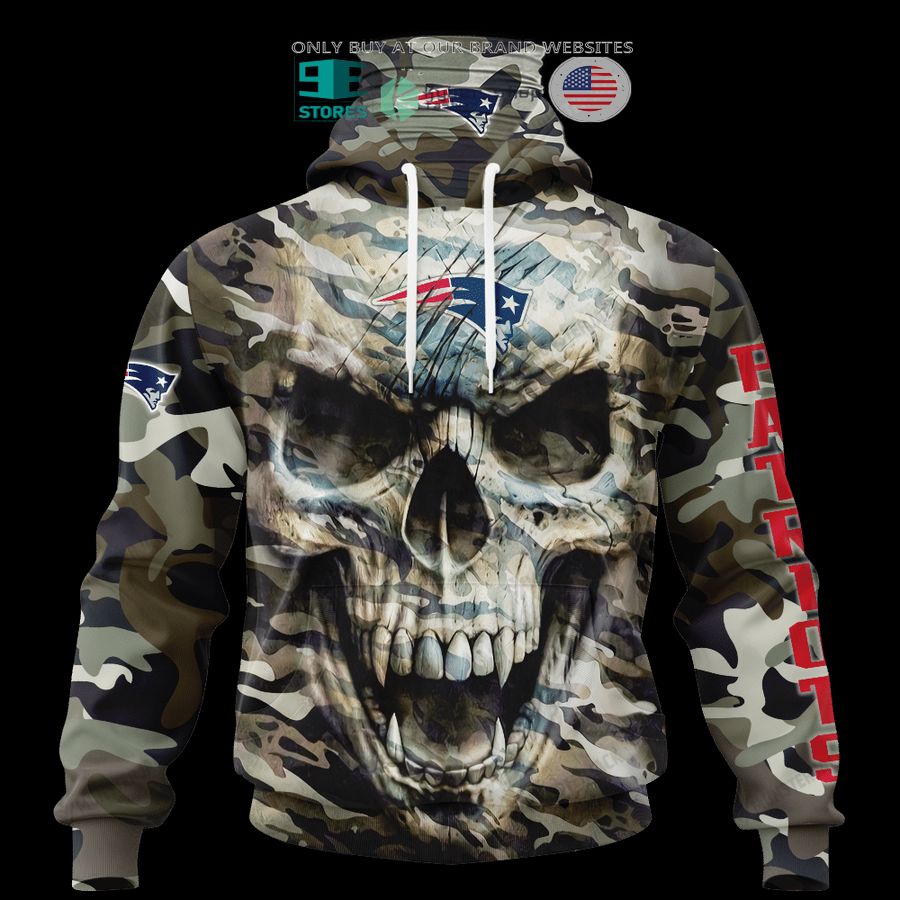 NEW New England Patriots Skull Camo Custom Name Hoodie, Shirt 5 personalized new england patriots skull camo 3d shirt hoodie 5 91286