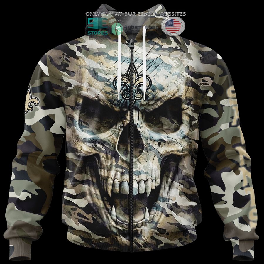 NEW New Orleans Saints Skull Camo Custom Name Hoodie, Shirt 7 personalized new orleans saints skull camo 3d shirt hoodie 7 1753