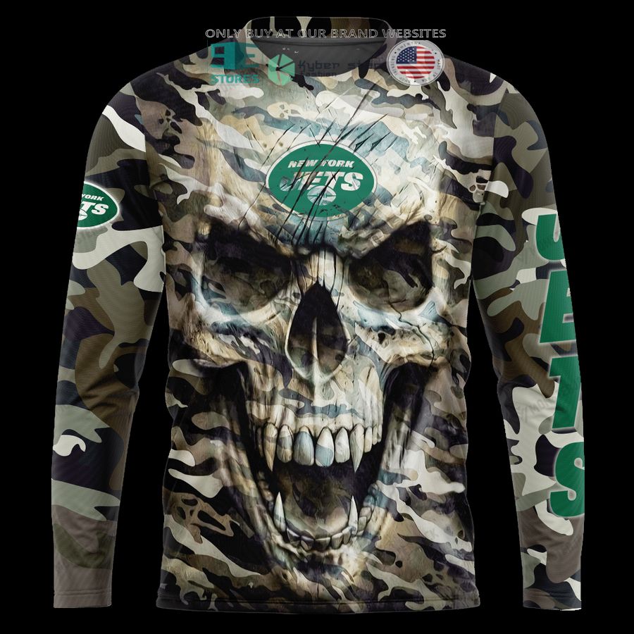 NEW New York Jets Skull Camo Custom Name Hoodie, Shirt 7 personalized new york jets skull camo 3d shirt hoodie 7 56989