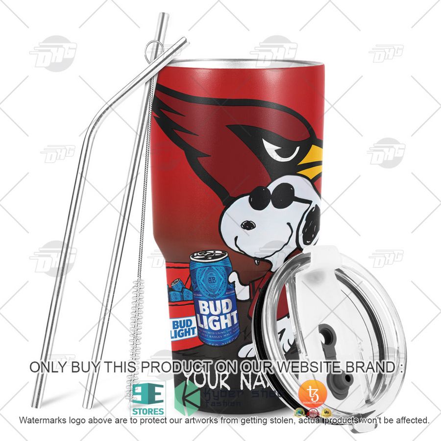 NEW Arizona Cardinals Snoopy Bud Light Beer Custom Name Tumbler 6 personalized nfl arizona cardinals snoopy bud light beer tumbler 6 97523