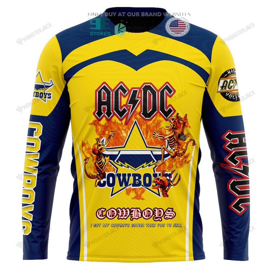NEW North Queensland Cowboys ACDC Custom Name Hoodie, Shirt 8 personalized north queensland cowboys ac dc 3d shirt hoodie 8 15584