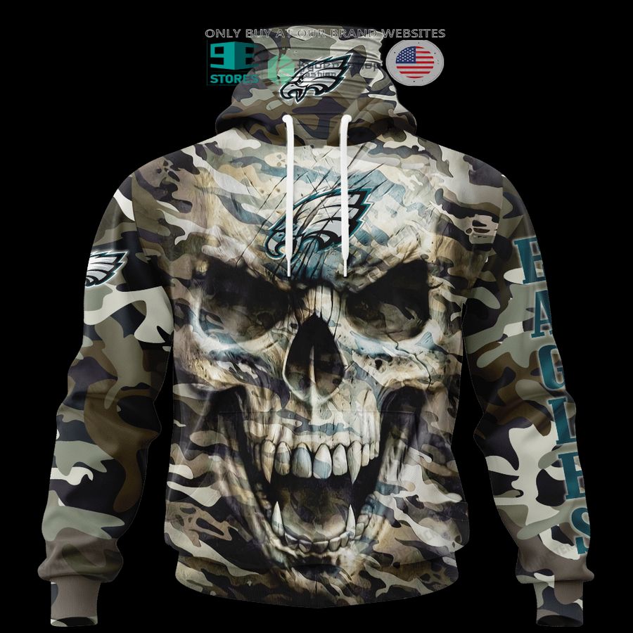 NEW Philadelphia Eagles Skull Camo Custom Name Hoodie, Shirt 8 personalized philadelphia eagles skull camo 3d shirt hoodie 8 88729