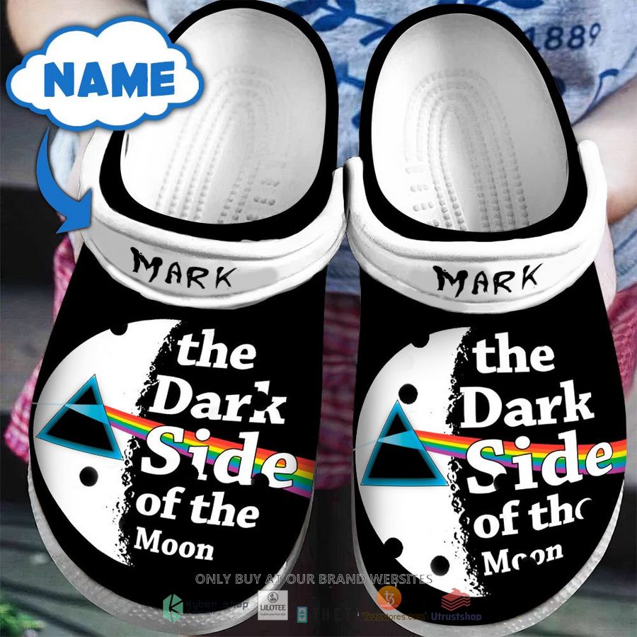 personalized pink floyd the dark side of the moon black white crocband clog 1 24210