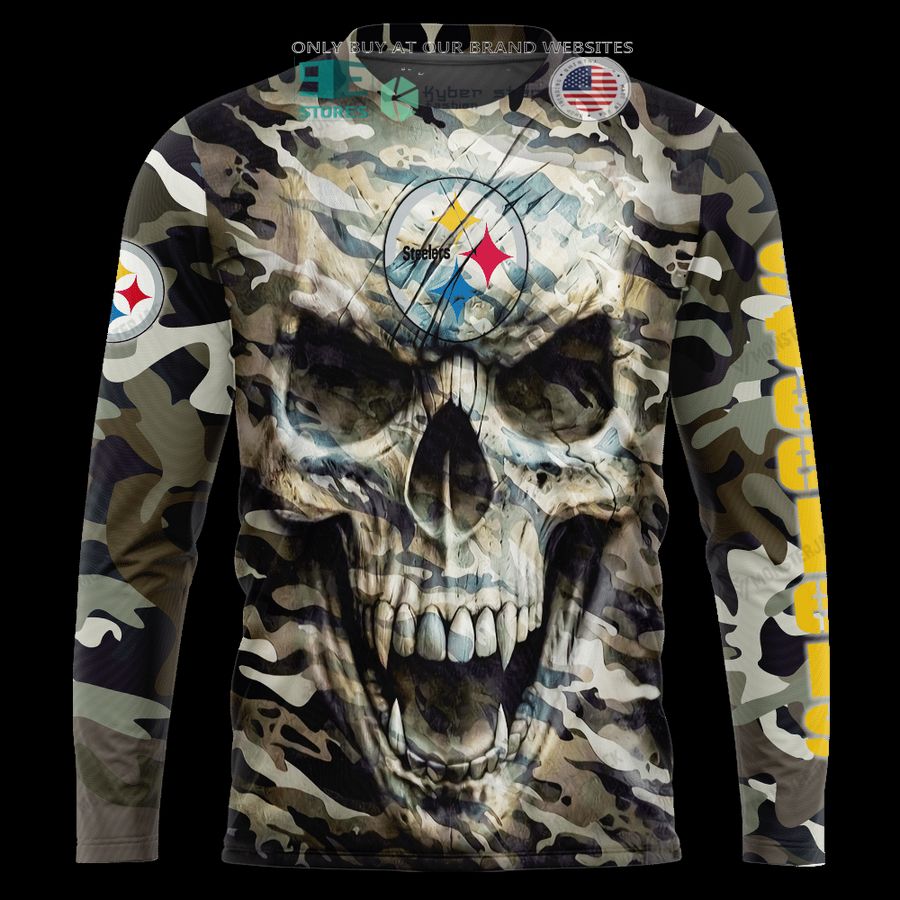 NEW Pittsburgh Steelers Skull Camo Custom Name Hoodie, Shirt 10 personalized pittsburgh steelers skull camo 3d shirt hoodie 10 57195