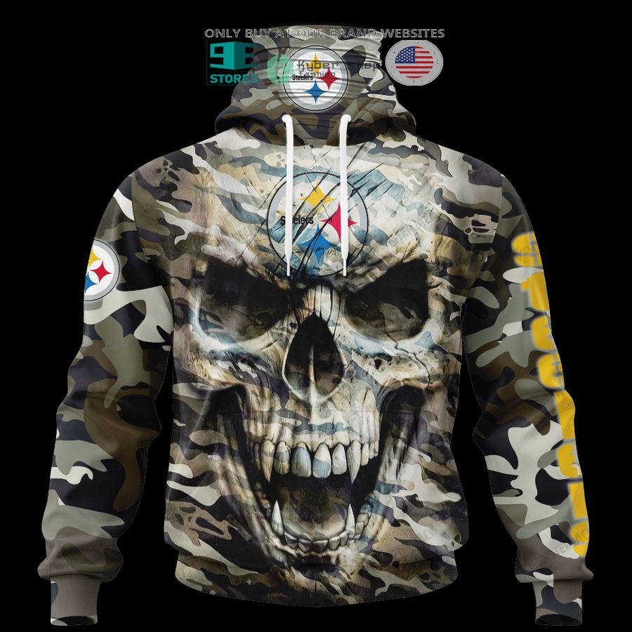 NEW Pittsburgh Steelers Skull Camo Custom Name Hoodie, Shirt 8 personalized pittsburgh steelers skull camo 3d shirt hoodie 8 79250