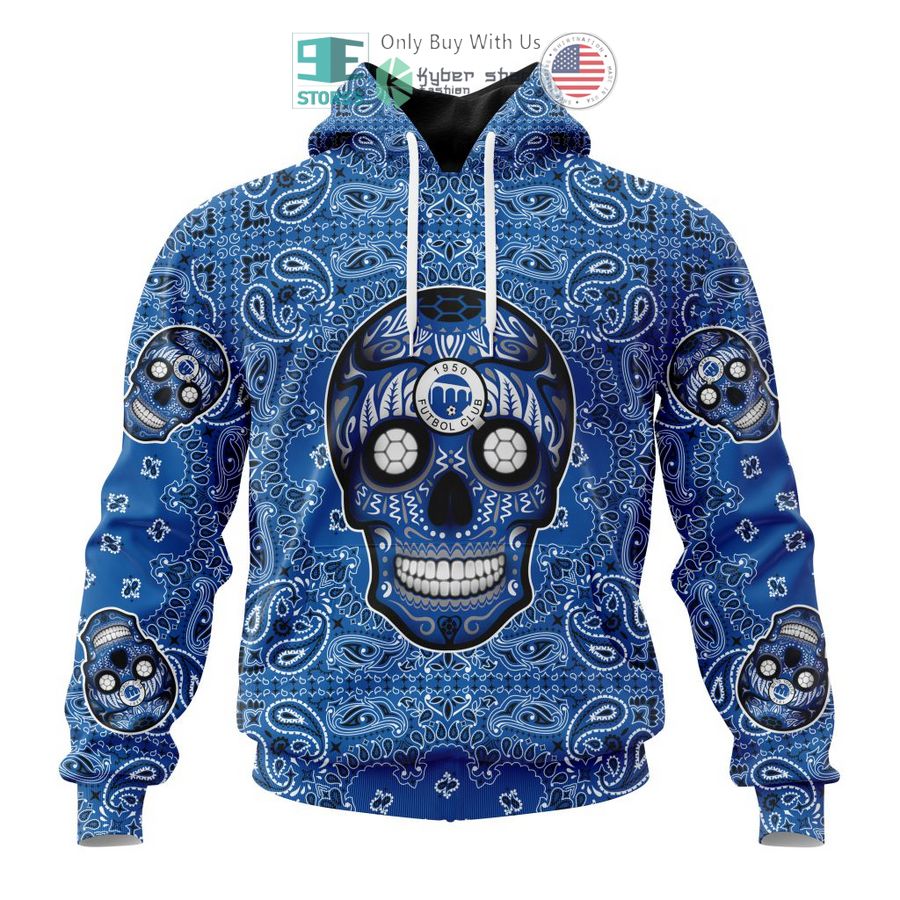 personalized queretaro fc sugar skull dia de muertos 3d shirt hoodie 1 7878