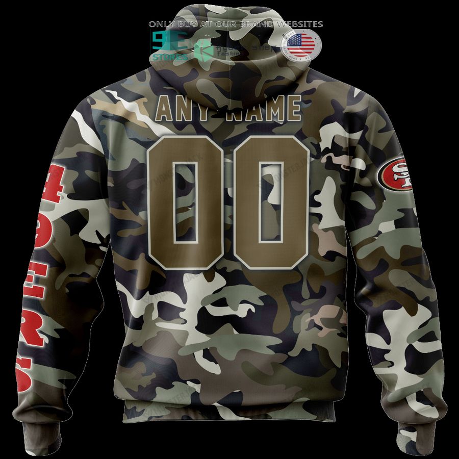 NEW San Francisco 49ers Skull Camo Custom Name Hoodie, Shirt 5 personalized san francisco 49ers skull camo 3d shirt hoodie 5 61782