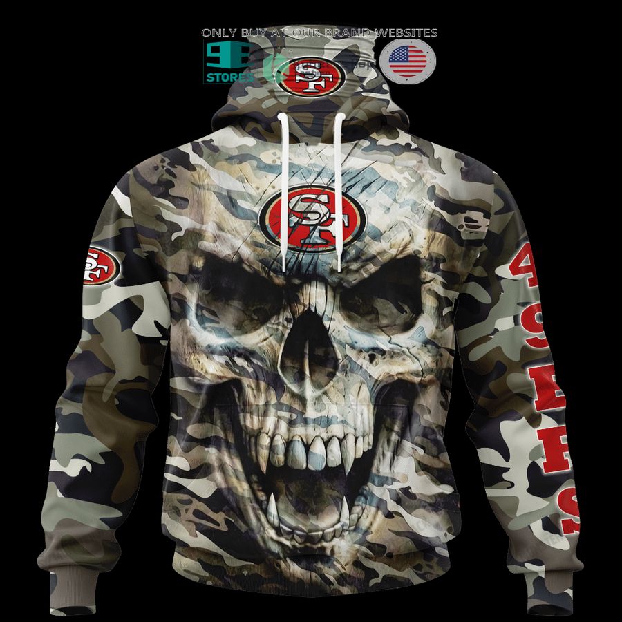 NEW San Francisco 49ers Skull Camo Custom Name Hoodie, Shirt 6 personalized san francisco 49ers skull camo 3d shirt hoodie 6 69916