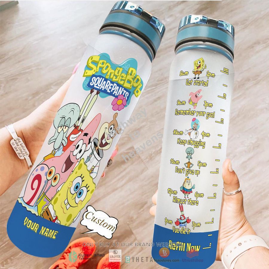 personalized spongebob and friends water bottle 1 40026