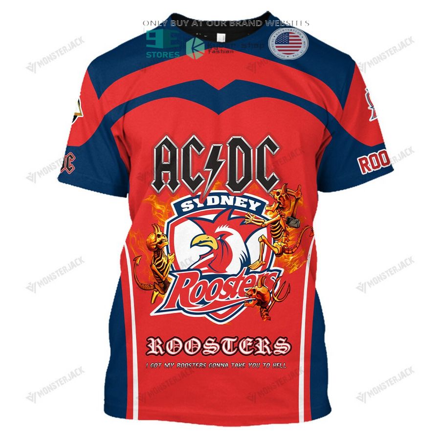 NEW Sydney Roosters ACDC Custom Name Hoodie, Shirt 3 personalized sydney roosters ac dc 3d shirt hoodie 3 10286
