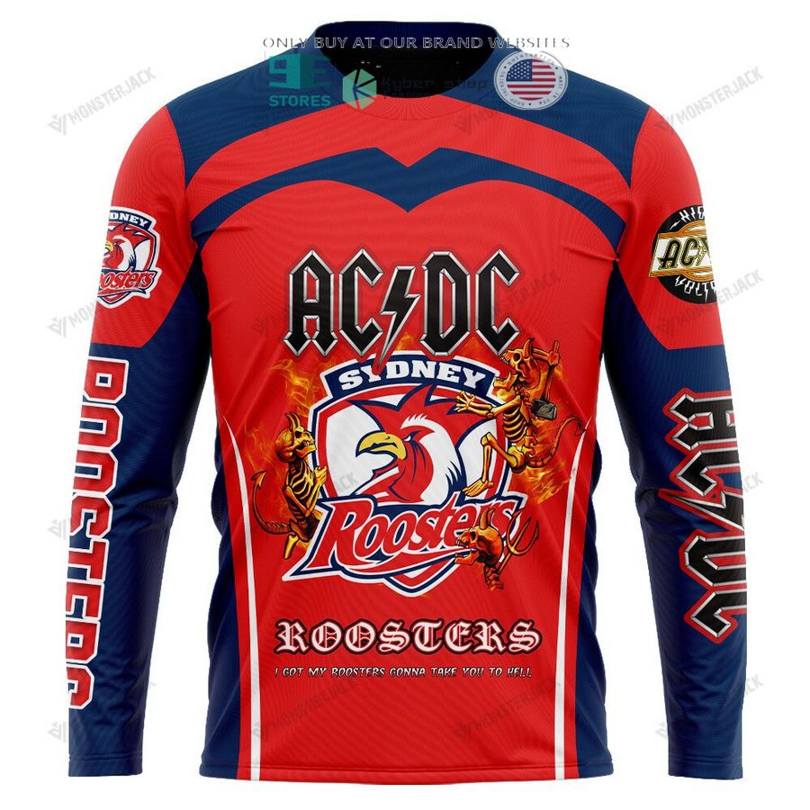 NEW Sydney Roosters ACDC Custom Name Hoodie, Shirt 8 personalized sydney roosters ac dc 3d shirt hoodie 8 14521