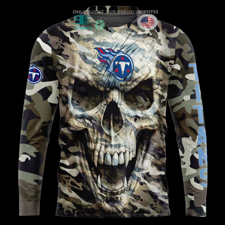 NEW Tennessee Titans Skull Camo Custom Name Hoodie, Shirt 8 personalized tennessee titans skull camo 3d shirt hoodie 8 36386