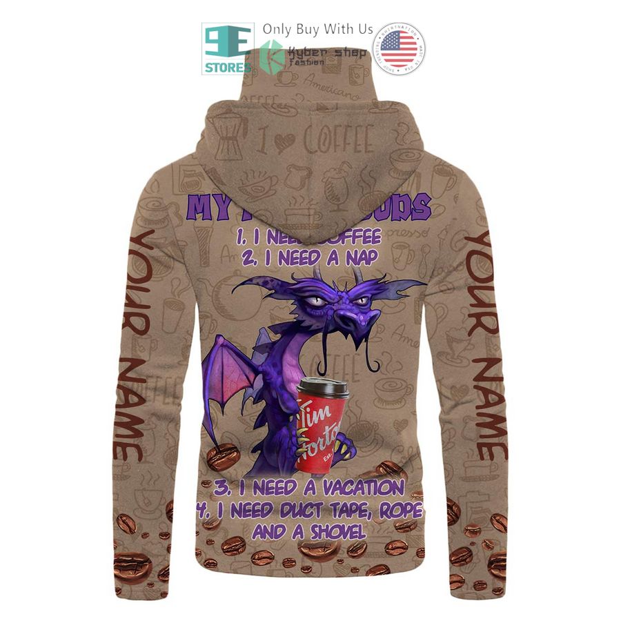 NEW Personalized Tim Hortons Grumpy Dragon My Four Moods 3D Hoodie, Shirt 11 personalized tim hortons grumpy dragon my four moods 3d shirt hoodie 11 36306